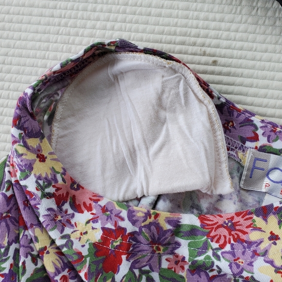 Fair Set Petite Floral House Dress Vintage Size Medium Drop Waist 80s 90's Pink - Picture 8 of 10